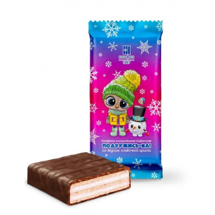 Конфеты Подружись-ка! Со вк сливочной ириски НГ глаз ваф 3кг